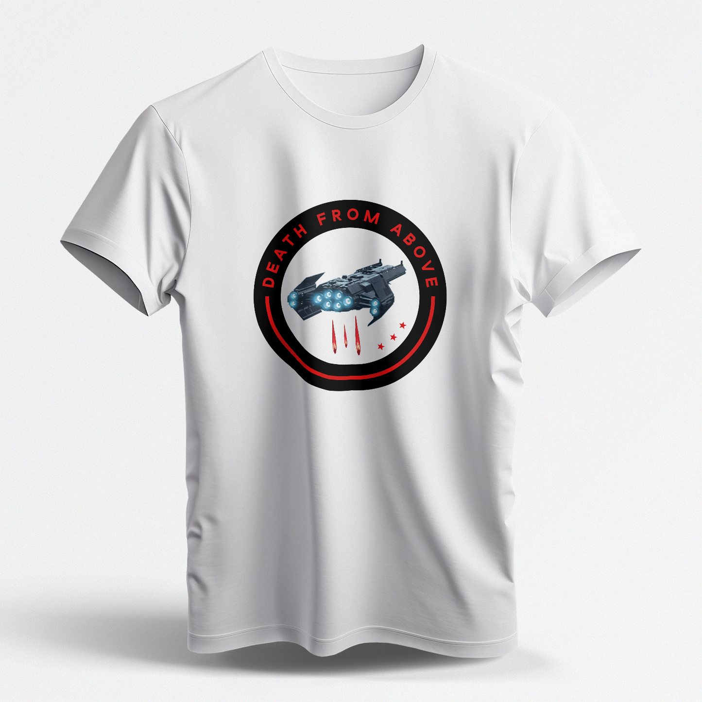 Death From Above Black Ring (White Short Sleeve Shirt)