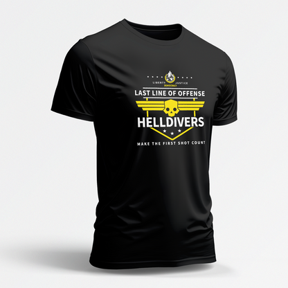 Last Line Of Offense (Black Short Sleeve Shirt)