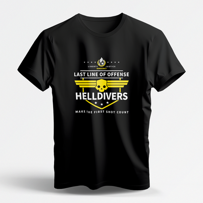 Last Line Of Offense (Black Short Sleeve Shirt)