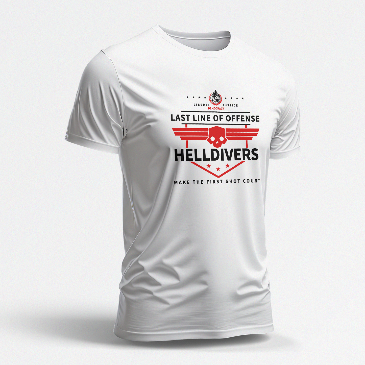 Last Line Of Offense (White Short Sleeve Shirt)