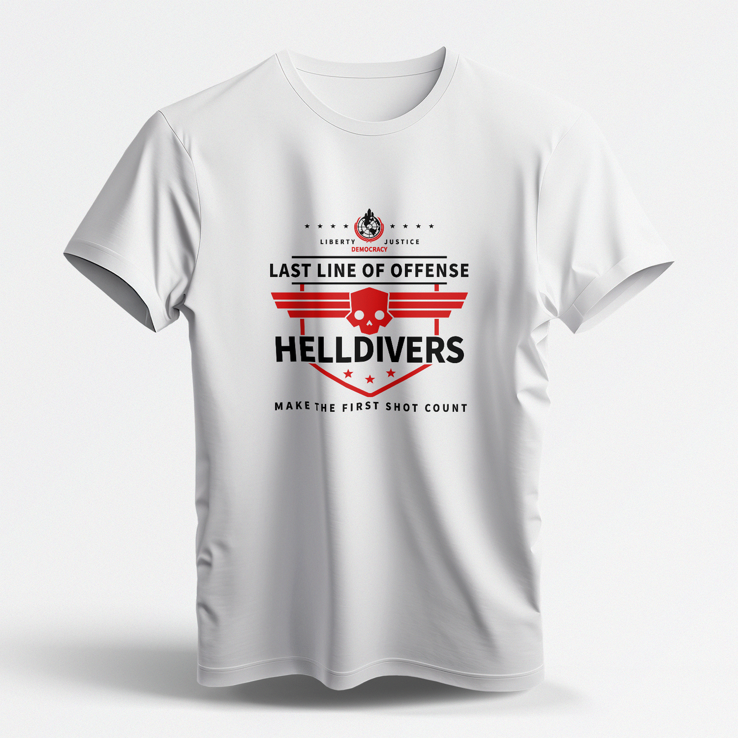 Last Line Of Offense (White Short Sleeve Shirt)