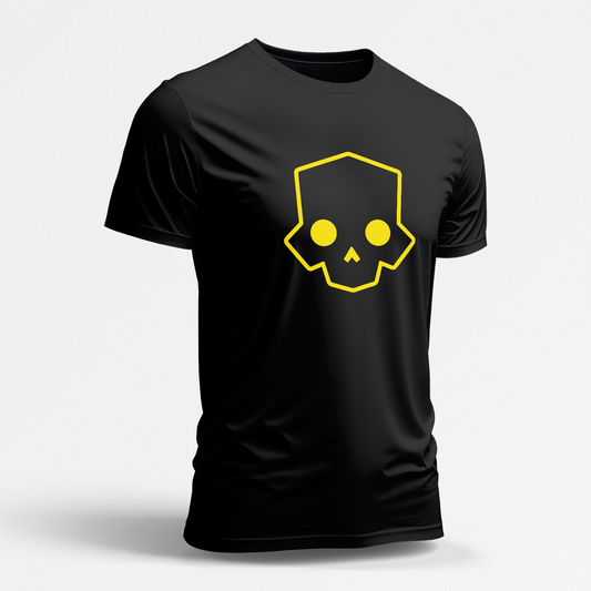 Yellow Skull (Black Short Sleeve Shirt)