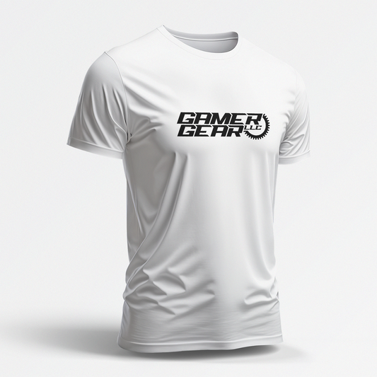 Gamer Gear Logo (White Short Sleeve Shirt)