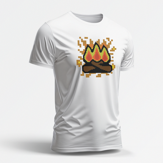 Firemaking Splat (White Short Sleeve Shirt)