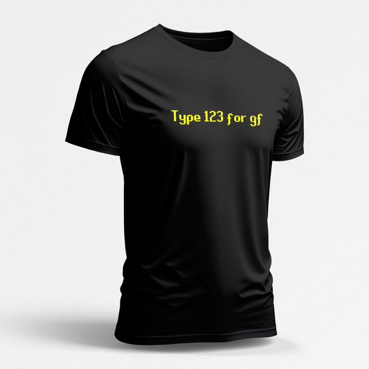 Type 123 for gf (Black Short Sleeve Shirt)